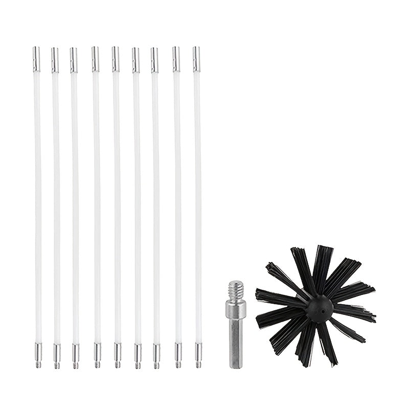 Multi-Functional Cleaning Brush Set for Chimneys and Vents Durable Reusable Tool