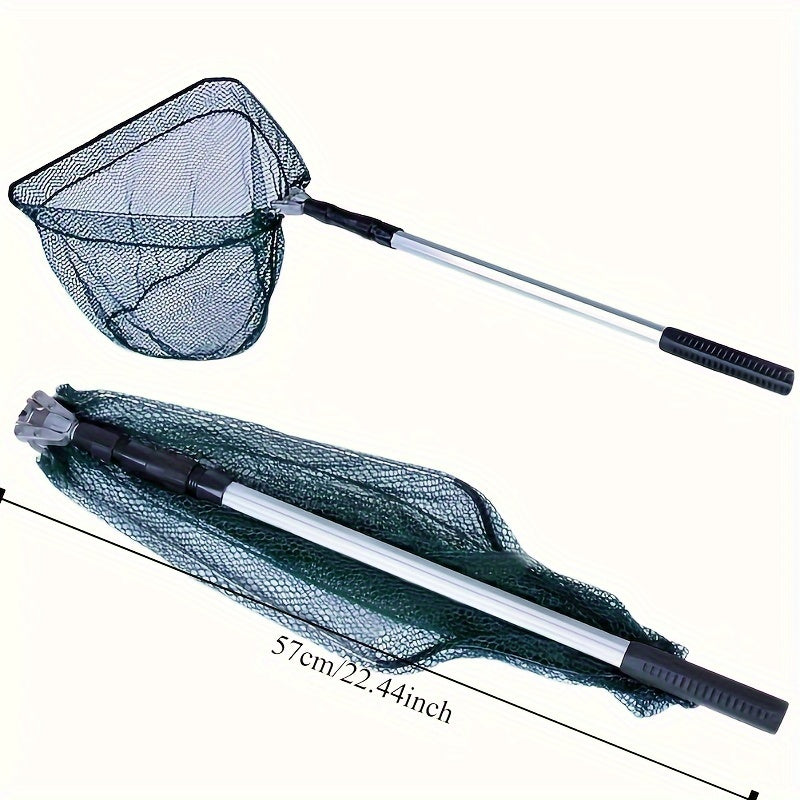 Portable Collapsible Fishing Net with Telescopic Handle Aluminum Alloy Saltwater Freshwater