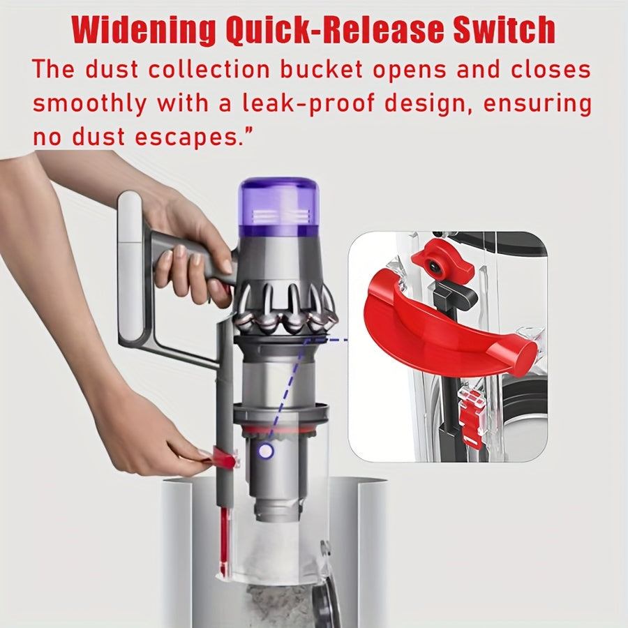 Dyson V11 V15 SV14 SV15 SV22 changyutgichlari bilan mos keladigan katta plastik chang idishi, 970050-01 va 965443-01 qismlari bilan mos keladi, zaryadsiz va batareyasiz.