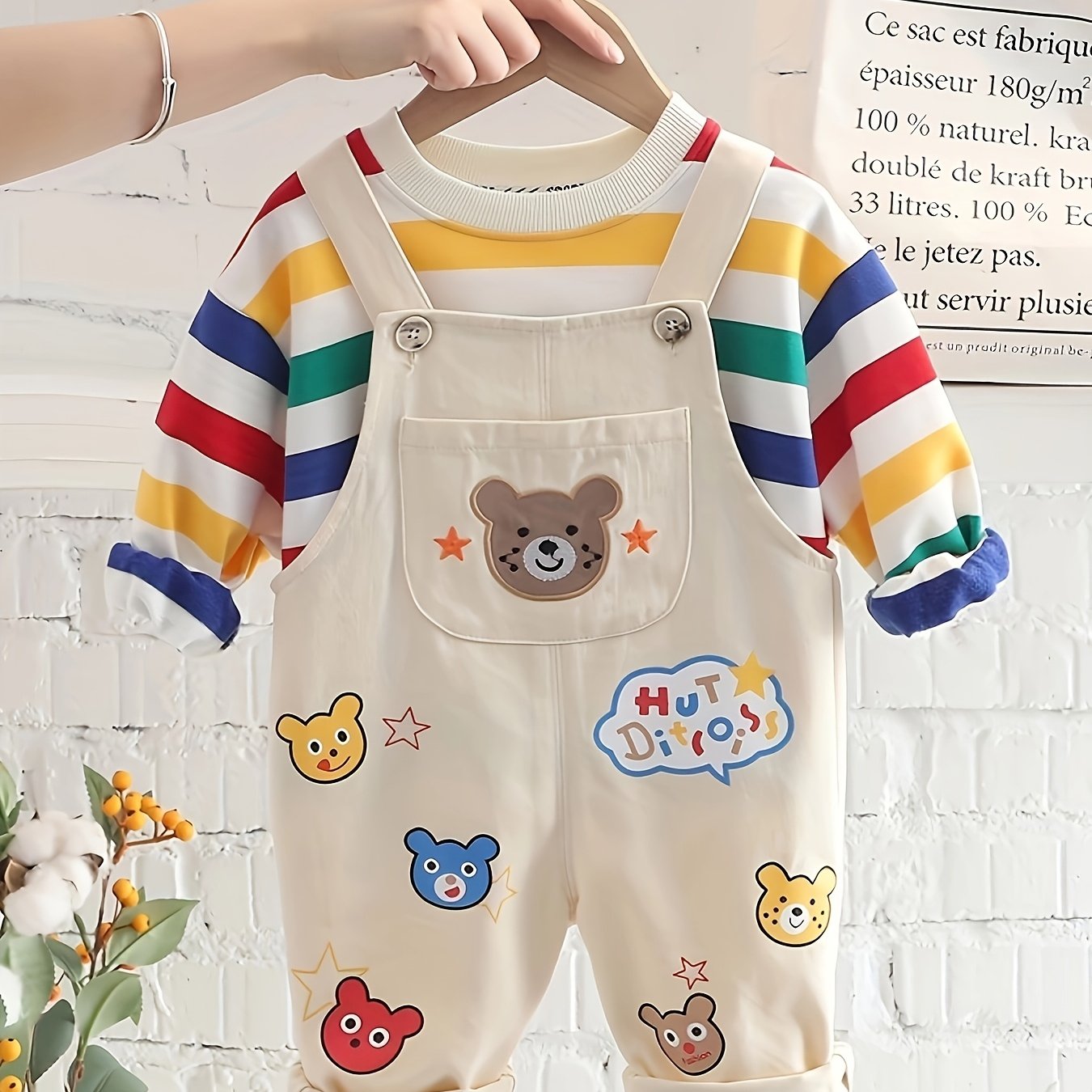 Kids' Spring and Autumn Outfit with T-Shirt and Jacket for Infants and Children