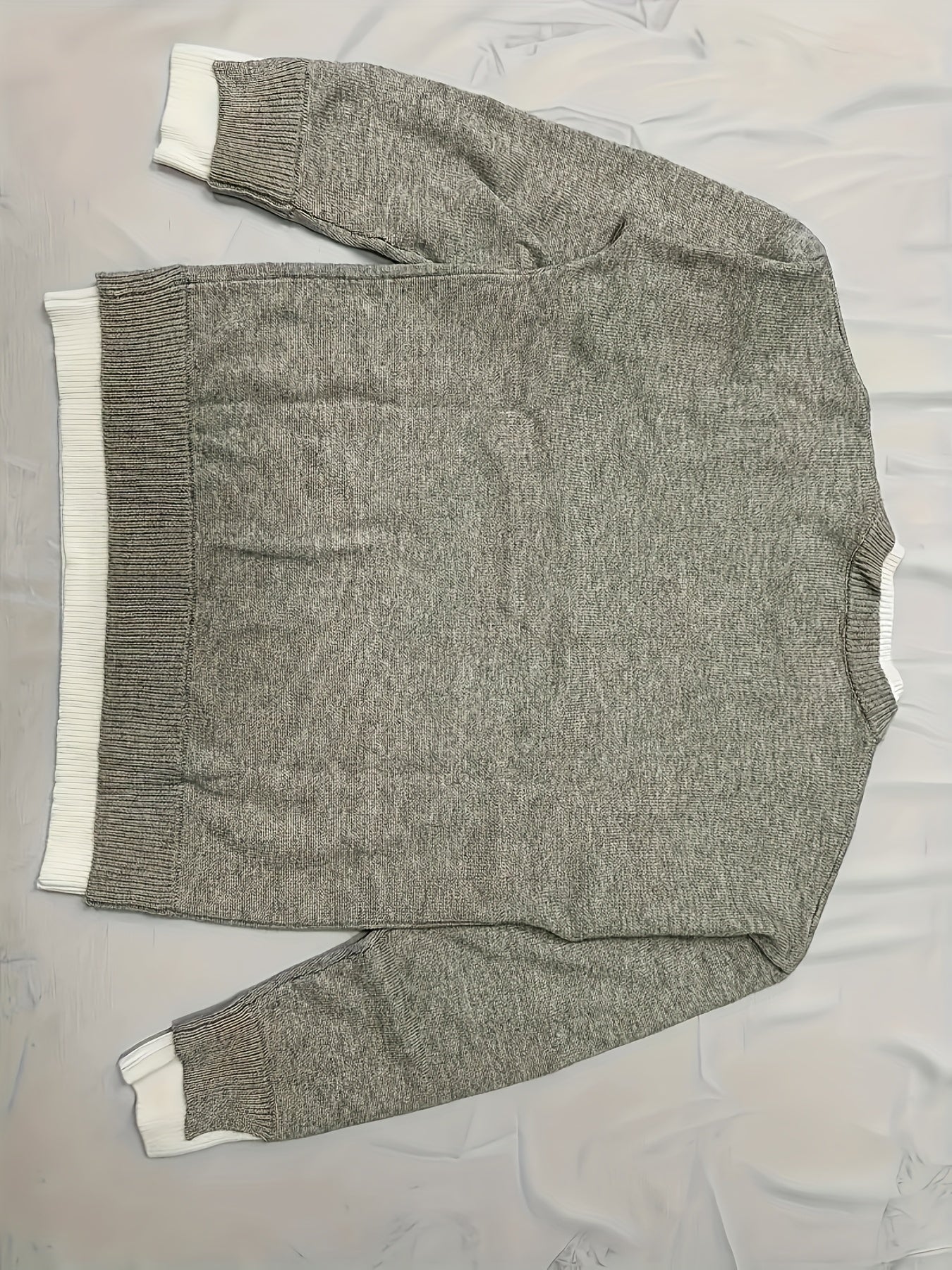 Women's Plus-Size Contrast Color Sweater Long Sleeve Turtleneck Casual Office