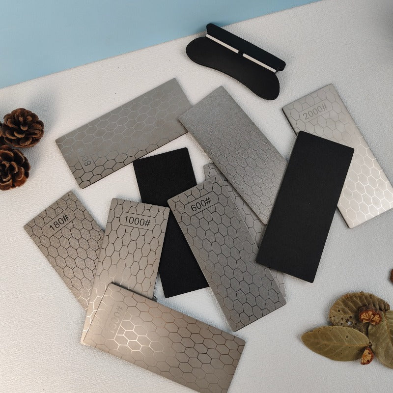 Oshxona pichog'ini sharpen qilish to'plami, olmos bilan qirqish pad va tormozsiz asos bilan