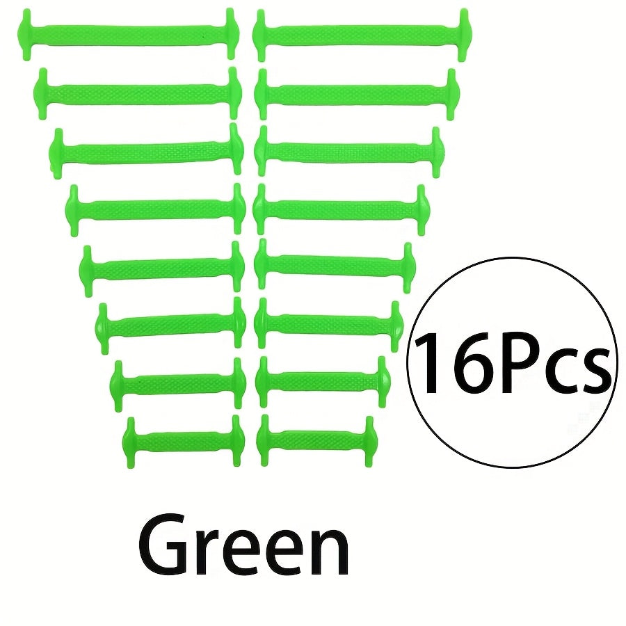 16 dona Silikon elastik bo'lmagan bog'lamlar, oyoq kiyimlari uchun qulay va bardoshli almashtirish