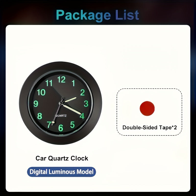 Mini Kvarts Avtomobil Soat Yorug‘ Chiroyli Panel Dekoratsiyasi uchun Yuqori Darajadagi Avtomobillar