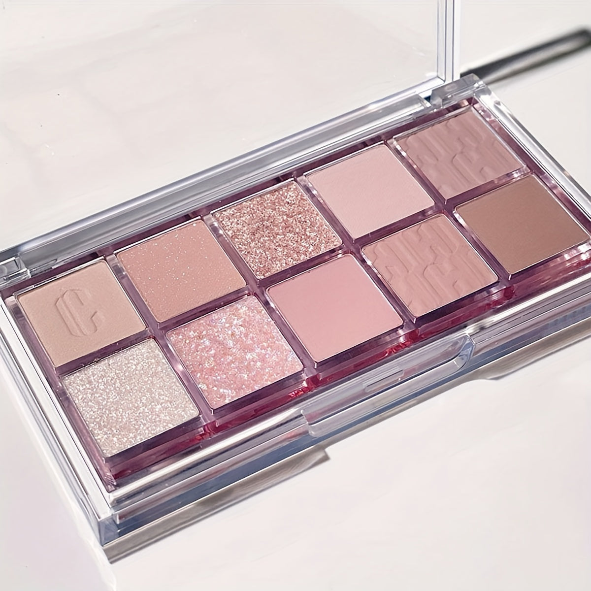 Paleta de sombras de ojos para mujer 10 colores acabado mate perlado maquillaje diario compacto