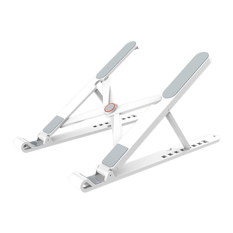 Soporte de enfriamiento para portátil, plegable, ajustable en altura, ligero, de plástico negro