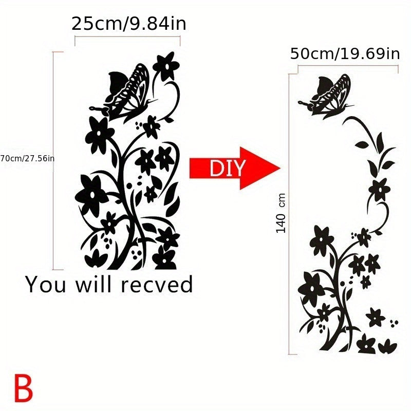 Uy dekoratsiyasi va sovg‘alar uchun kapalak devorli vinil stiker