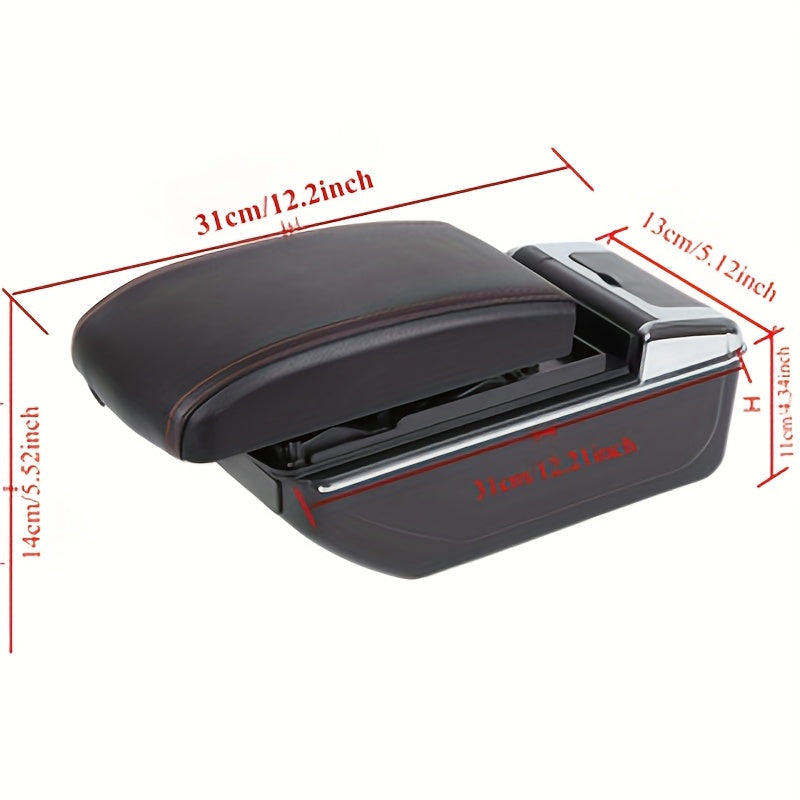 Car Interior Console Armrest Center Storage For Sedan No-Drill Easy Install