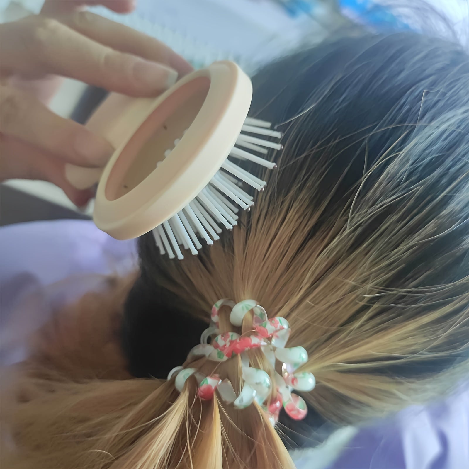 Portable Makeup Mirror with Comb Foldable Multifunctional for Outdoor Use