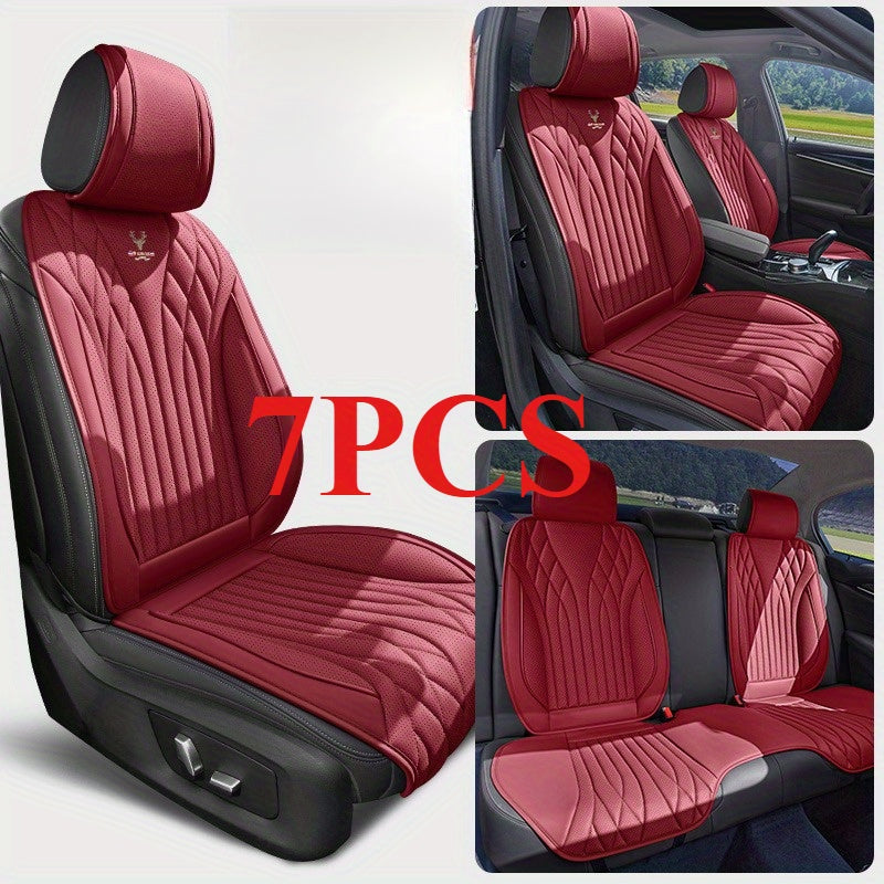 7 Pieces Breathable Soft Car Seat Covers Universal Fit for All Vehicles
