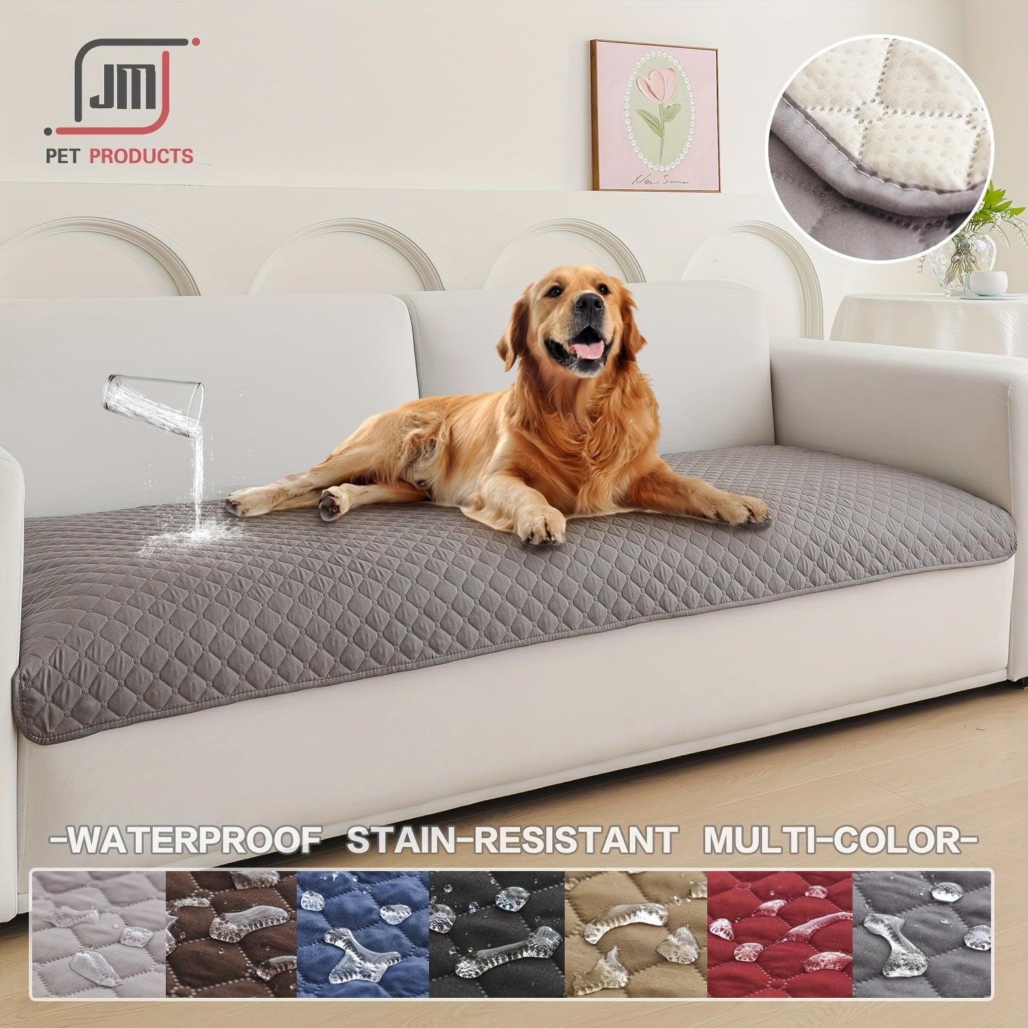 Waterproof Plaid Pet Cushion for Small to Medium Dogs and Cats All-Season Bed