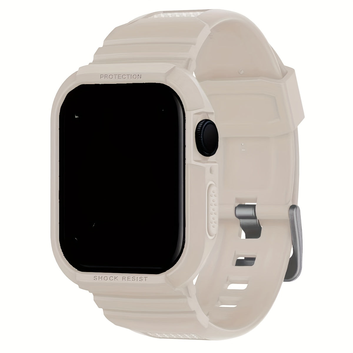 Apple Watch Band with TPU Bumper Case for Series 9-1 SE Shockproof Impact-Resistant