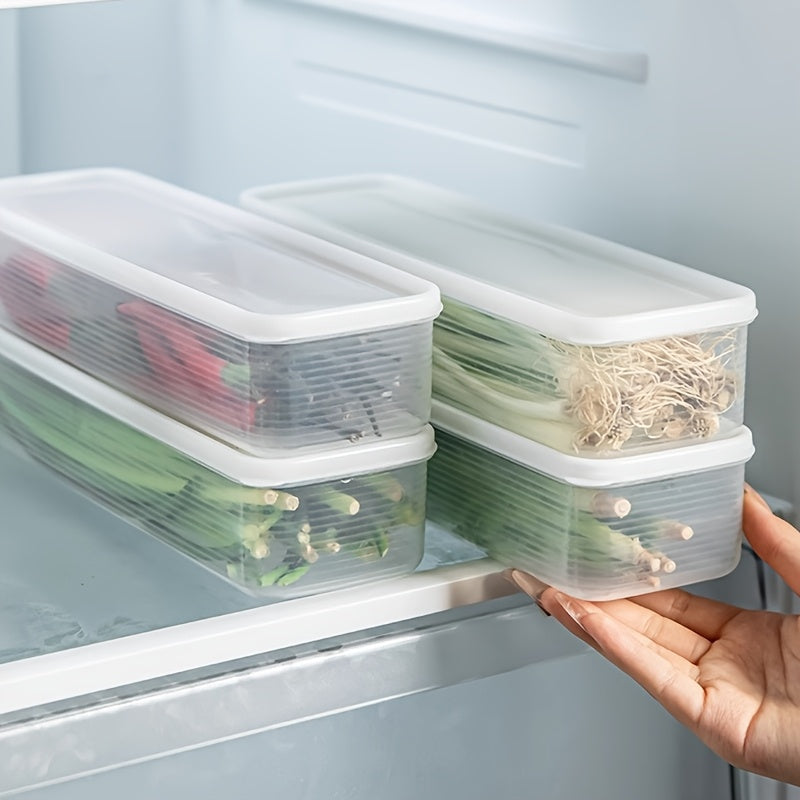Set of 6 Plastic Food Storage Containers with Lids for Refrigerator Organization