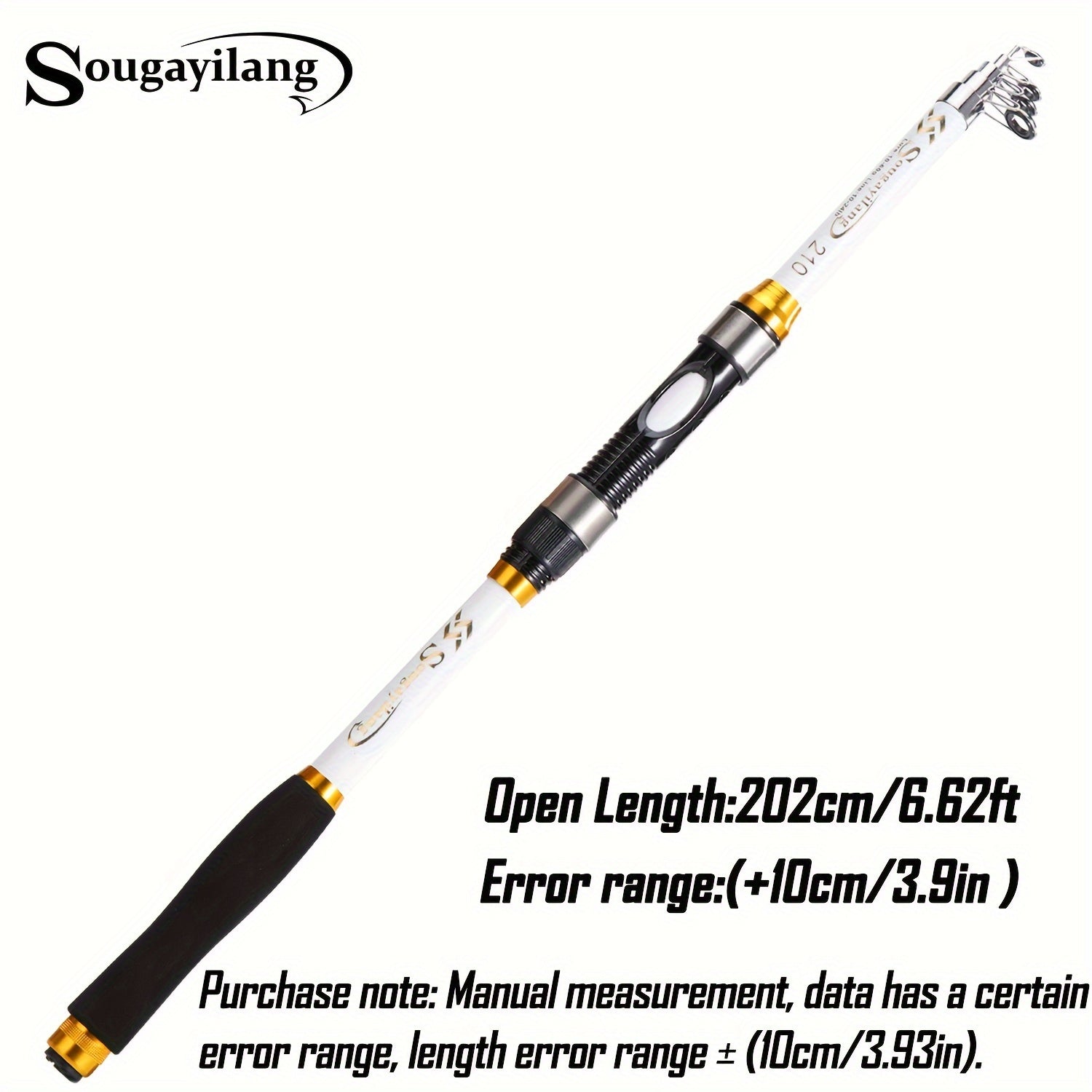 Telescopic Fishing Rod 1.8-3.3M Fiberglass Saltwater Bait Spinning Medium Action