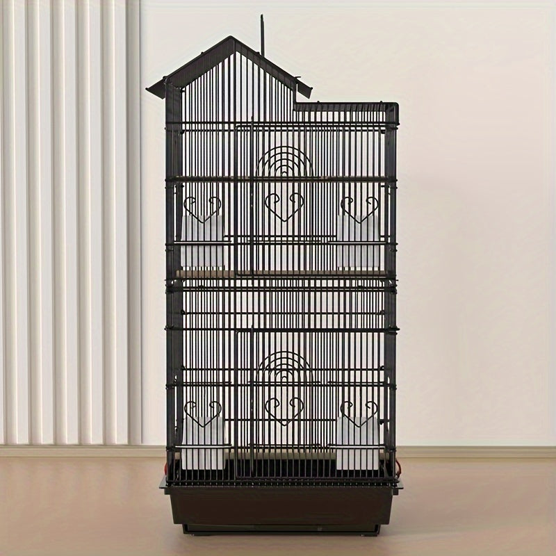 Large Multi-Layer Metal Bird Cage with Welded Wire Mesh for Multiple Pets