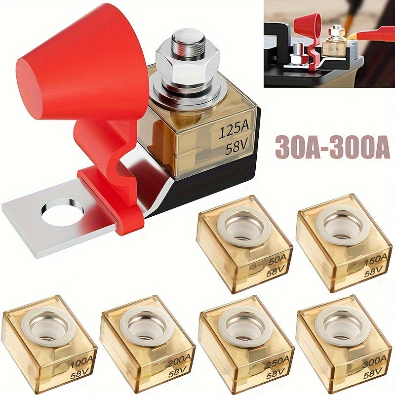 Marine-Grade Battery Fuse Kit 30A-300A Durable Terminal Blocks for Boats and Trucks