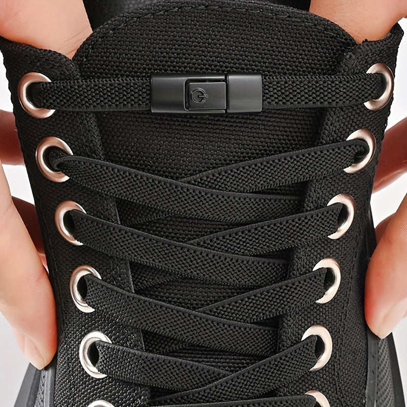 Unisex Elastic Shoe Laces Set with Buckles and Bands for Casual and Sports Shoes