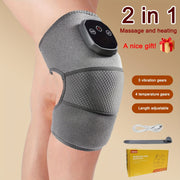 USB Rechargeable Knee Massager with Heat Vibration Adjustable Length