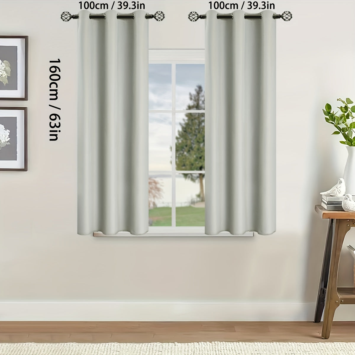 Blackout Curtains for Bedroom and Living Room, UV Protection, Easy Slide