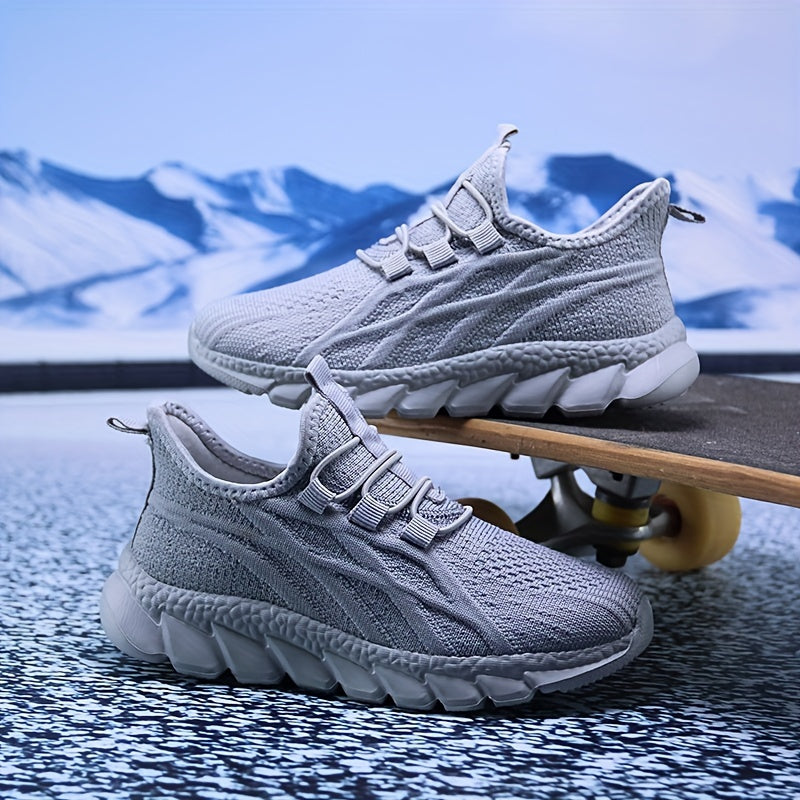 Мужские легкие кроссовки-слипоны для прогулок на улице осенью и весной