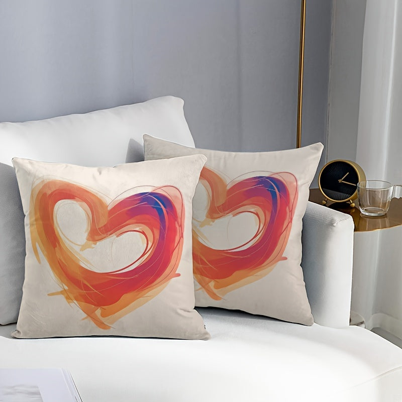 Heart-Shaped Throw Pillow Cover 44.96cm Modern Home Decor Valentine's Day Wedding