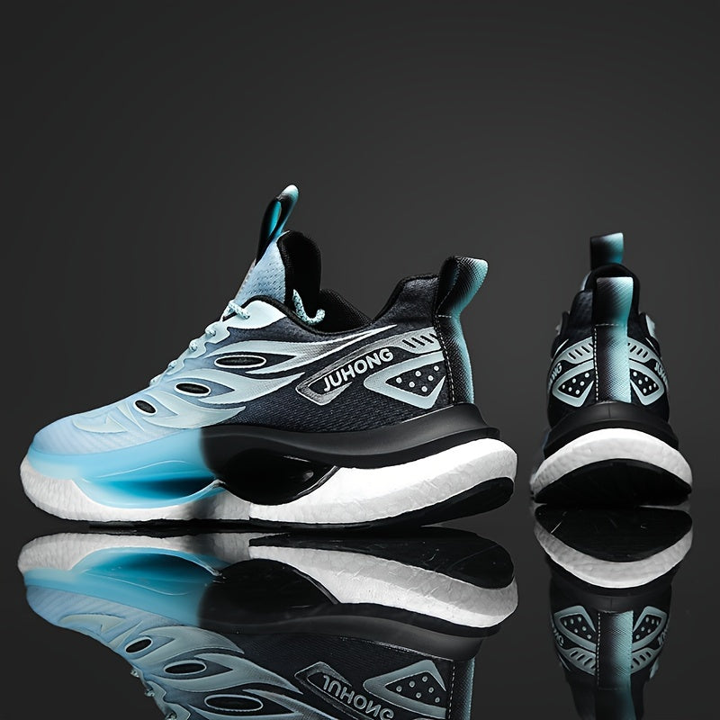 Havoni o'tkazuvchi, zarba qabul qiluvchi, barcha mavsumlar uchun mos keladigan erkaklar uchun bog'ichli yugurish poyabzallari.