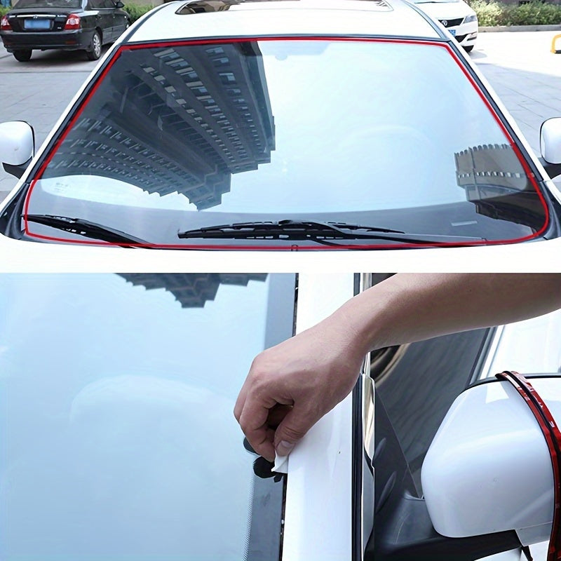 Rubber T-Shape Windshield Weatherstripping 200cm Waterproof Soundproof Dustproof