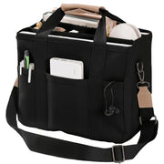 Car Organizer Bag Canvas Tote with Divided Sections and Multiple Pockets