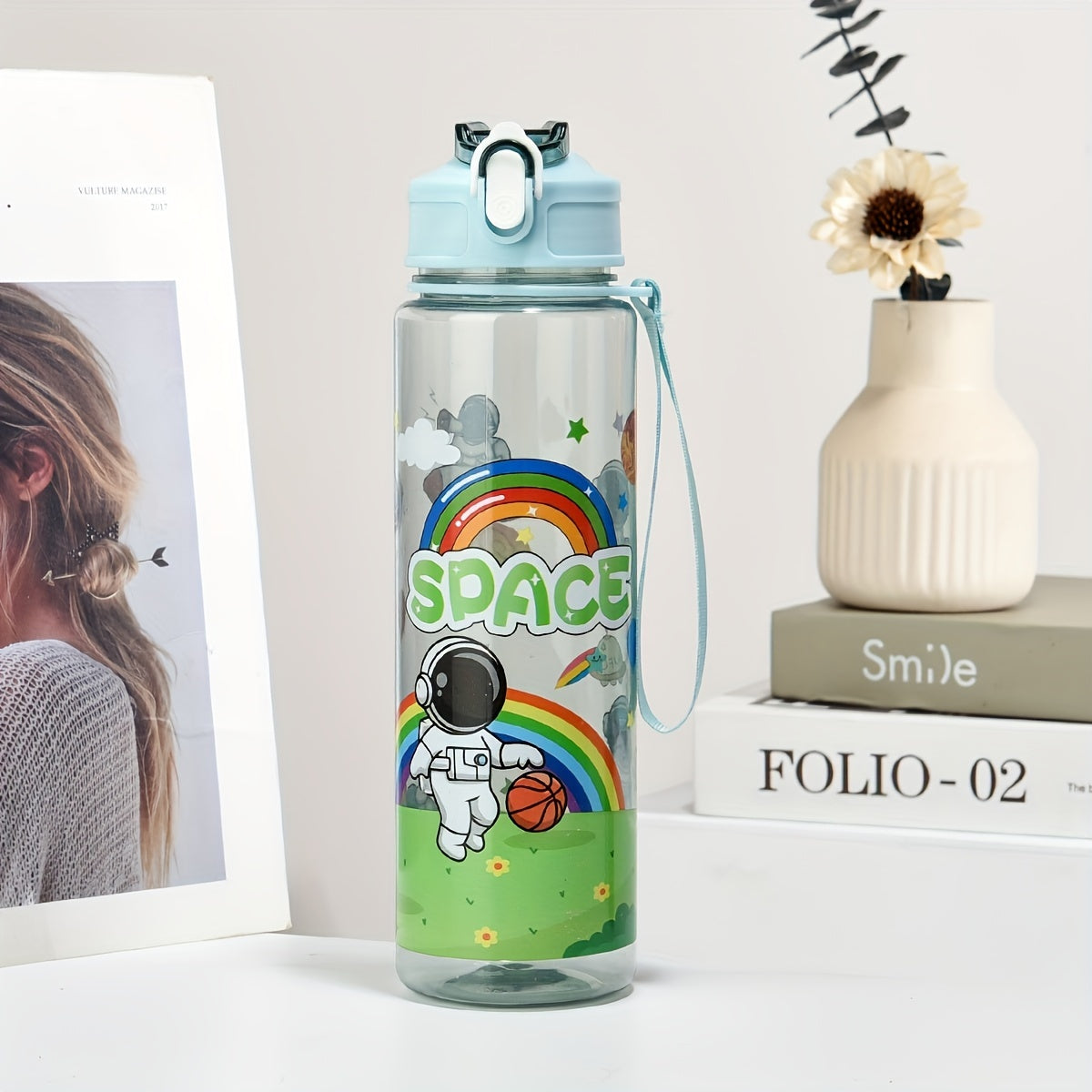 Sayohat, sport va fitnes uchun kosmik tematik suv idishi