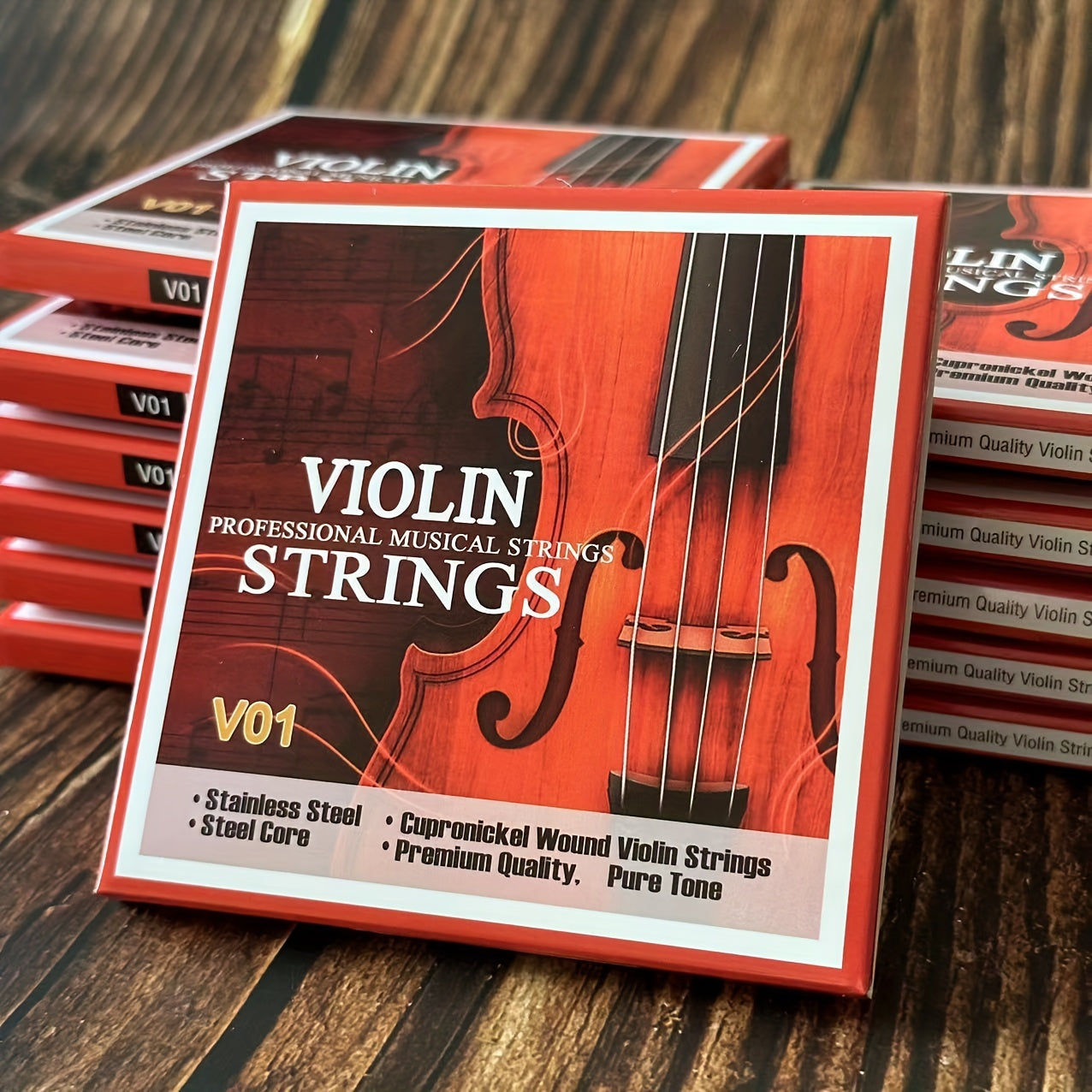 Violin Strings Full Set G D A E Steel Core Cupronickel Wound Medium Gauge