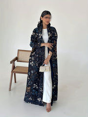 Women's Pleated Long Robe Eid Ramadan Elegant Cape Windbreaker Top for Formal and Daily Wear