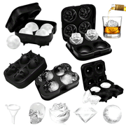 Silicone Ice Tray Mold for Whiskey Ice Balls Rose Diamond Skull Designs