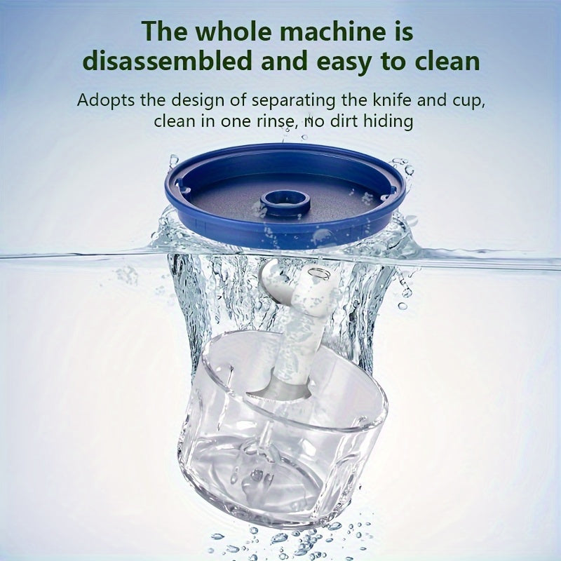 Portable Electric Garlic Chopper 260ml Glass Container USB Rechargeable Outdoor BBQ