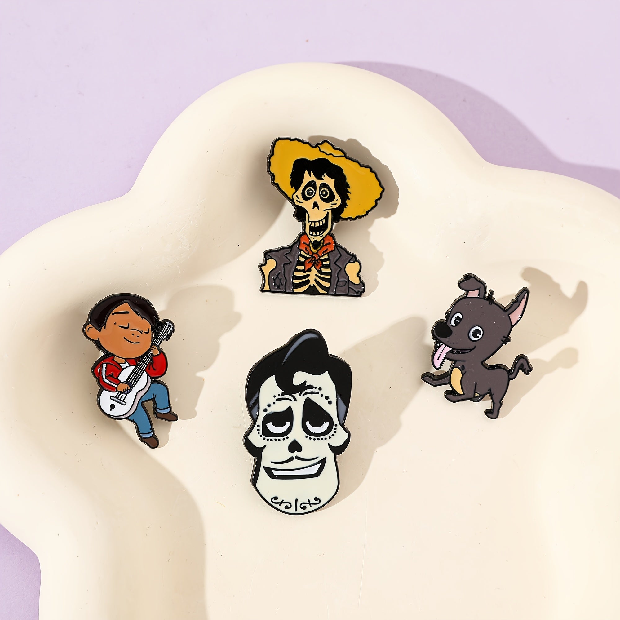 Set of 5 Cartoon Animal Brooches Enamel Pins Metal Jewelry for Backpacks Clothing Accessories