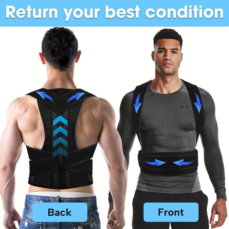 Neoprene Waist Support Brace for Men and Women Breathable Mesh Posture Corrector Sports Style