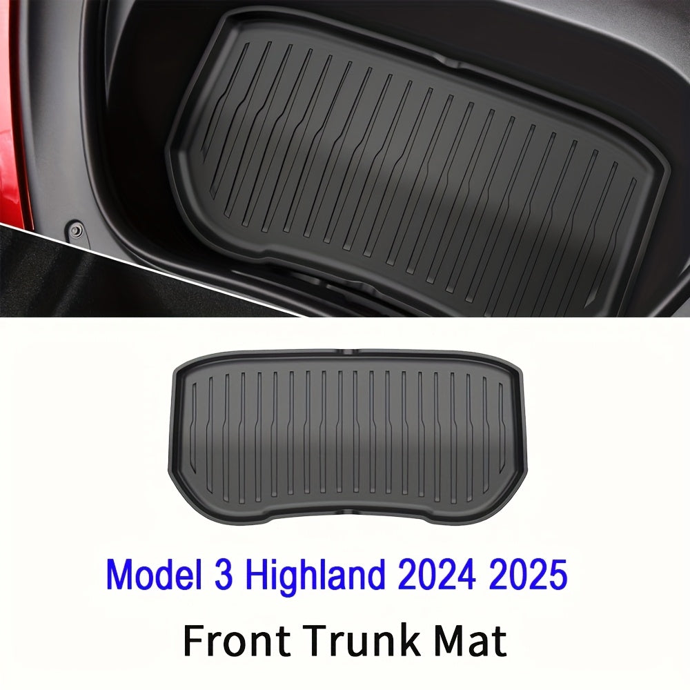 Waterproof TPE Cargo Trunk Mats for Tesla Model Y and Model 3 Highland