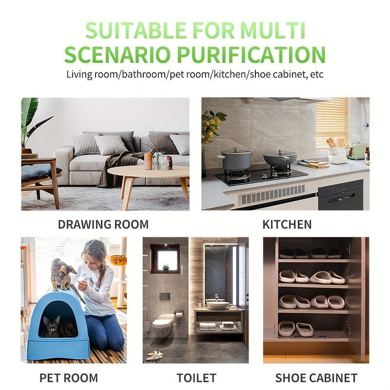 Compact Dual Core USB Air Purifier For Bedroom Car Odor Dust Removal