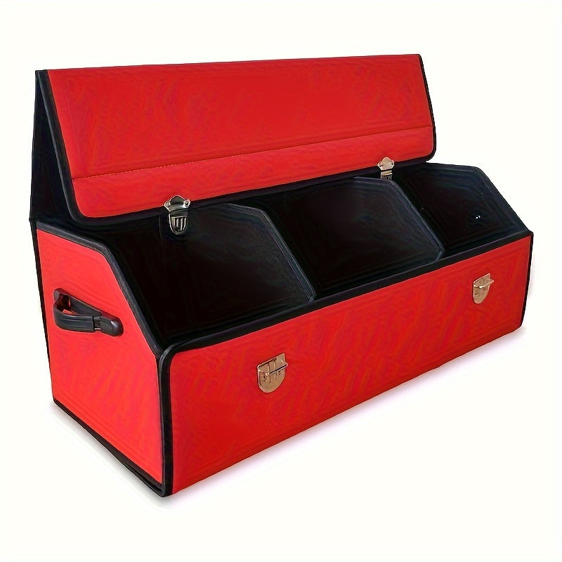 Органайзер для багажника автомобиля из искусственной кожи, складной, с несколькими отделениями, автохранилище