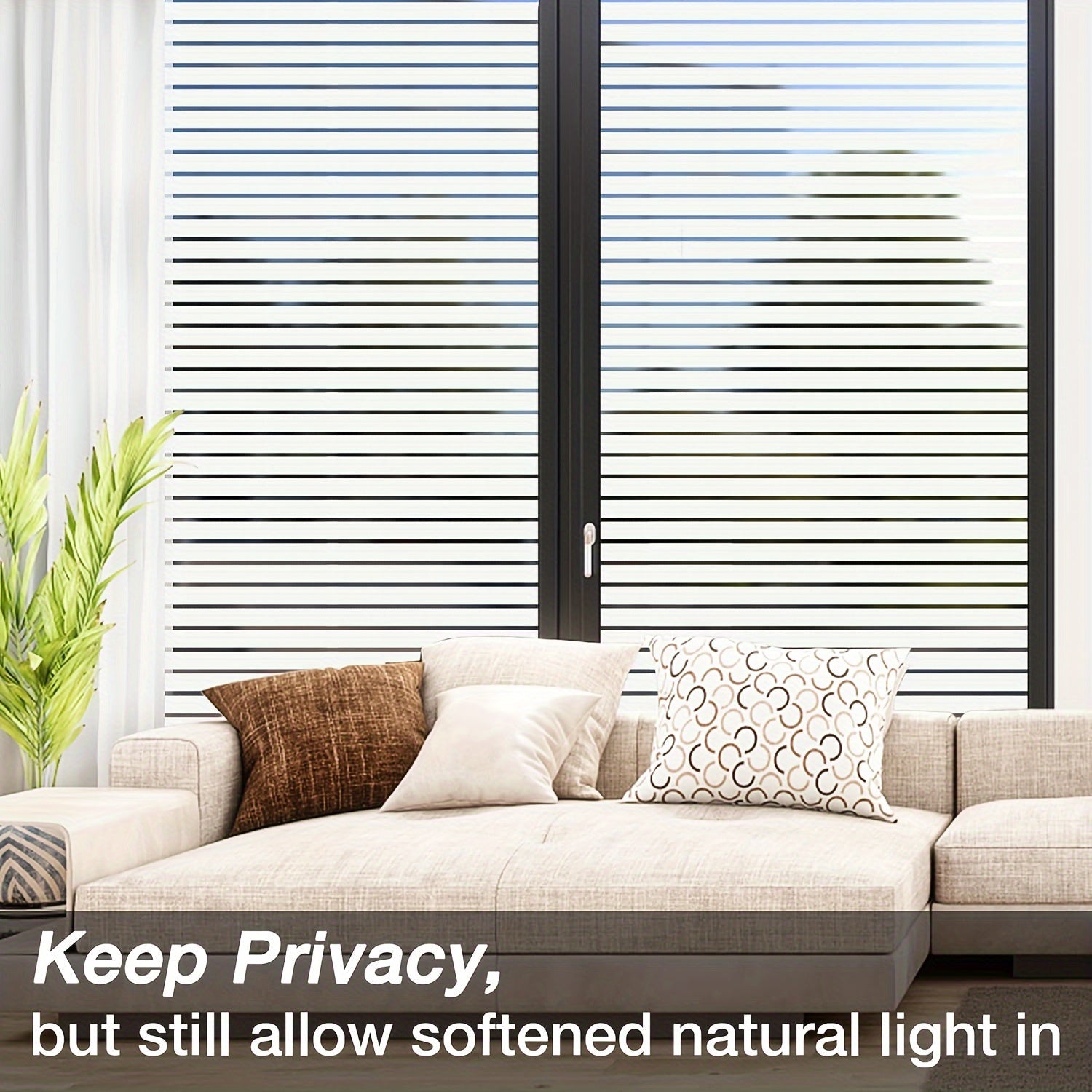 Frosted Glass Window Film for Privacy and Decoration Static Clings 17x78 Inches