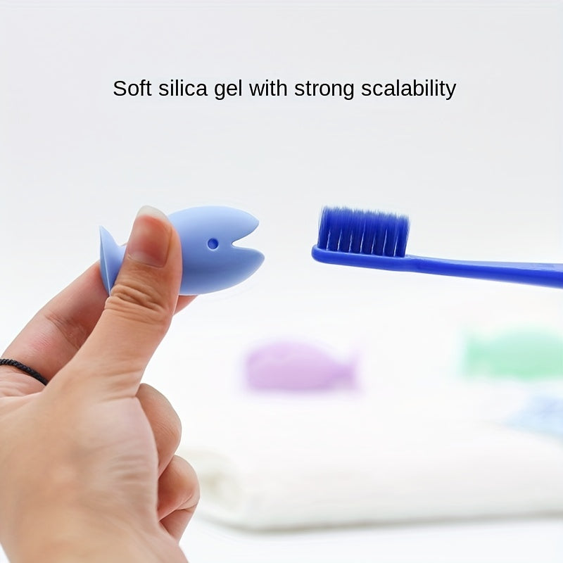 Fish Shaped Silicone Toothbrush Holder Mini Portable Travel Toothbrush Cover