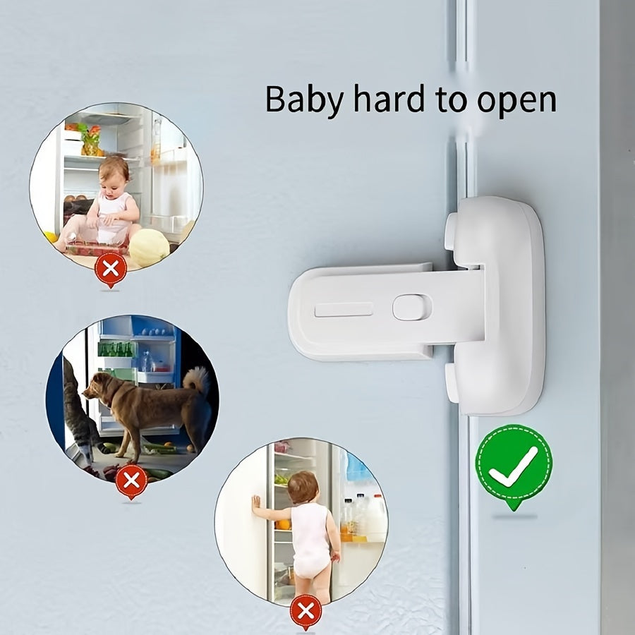Child Safety Refrigerator Door Lock Non-Toxic Plastic Childproof Latch