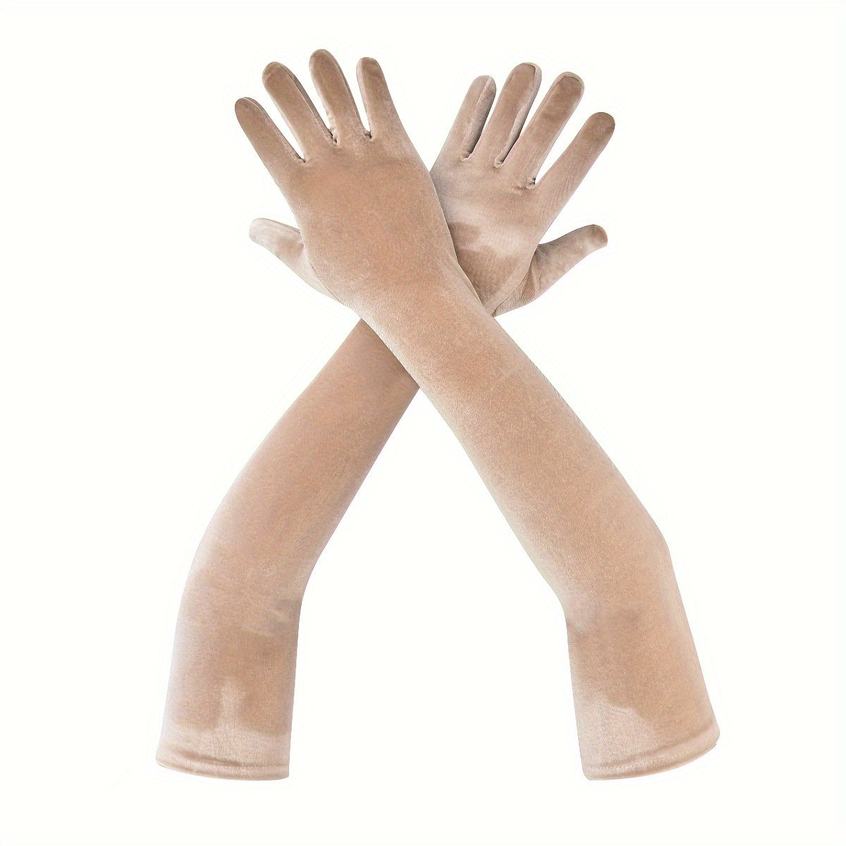 Long Opera Gloves for Women 1 Pair Elbow Length Velvet Costume Evening Dress