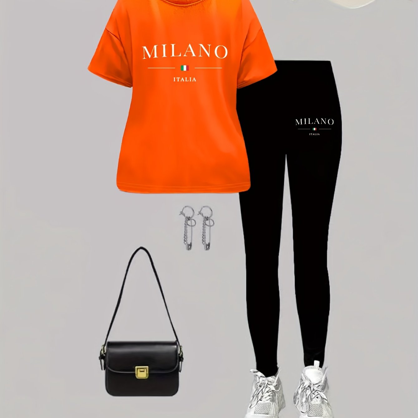 Women's Pink Sports Shorts Set Large Size Elastic Casual 2pcs