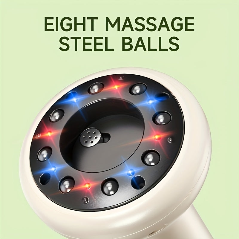 Herramienta de masaje recargable con 9 velocidades, succión de copa de vacío, carga USB, batería de 1200mAh para cuello, hombros y espalda