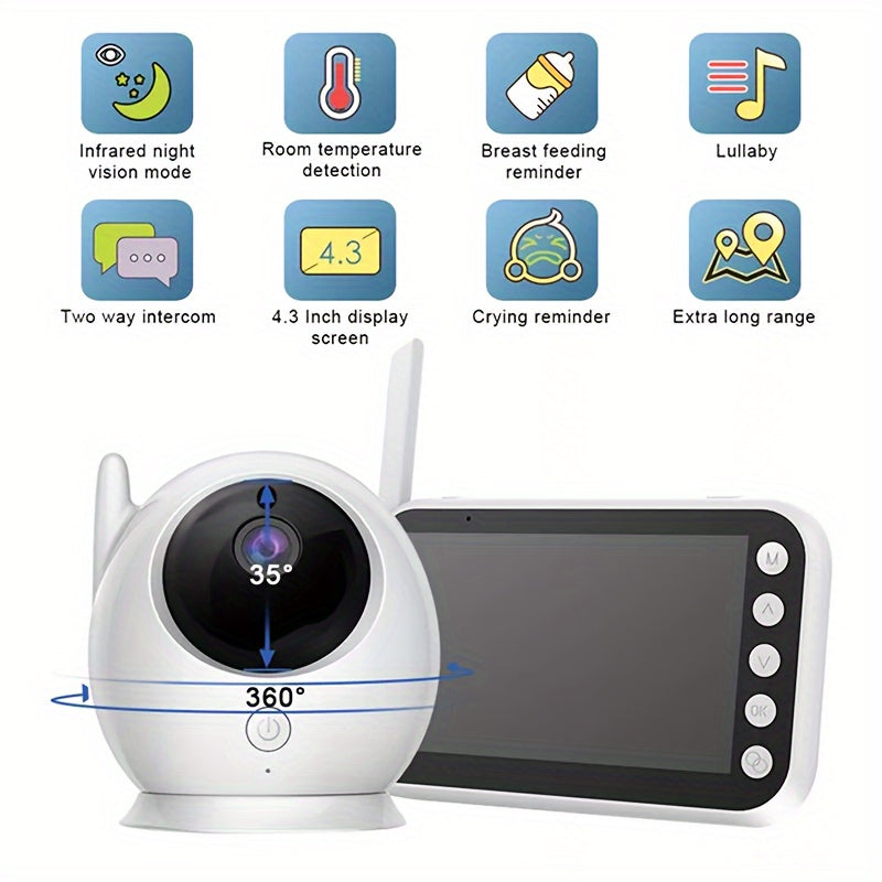 Indoor Security Camera with Infrared Night Vision Two-Way Audio 720P HD Rechargeable Battery