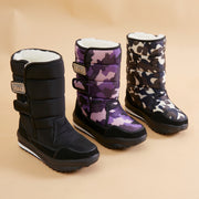 Унисекс зимние сапоги с камуфляжным принтом до середины икры, водонепроницаемые, противоскользящие