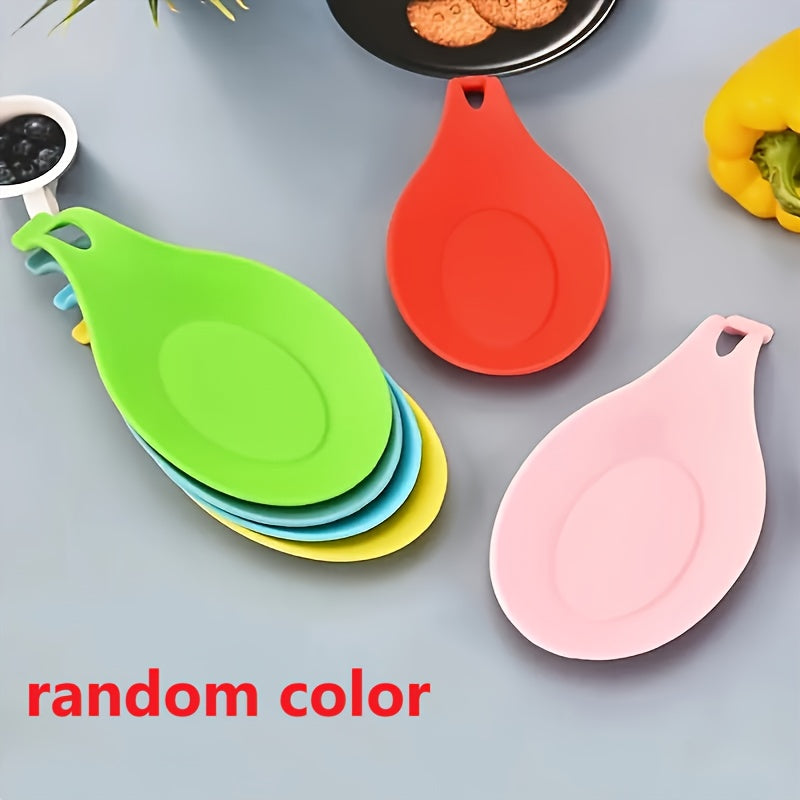Silicone Kitchen Utensil Holder Heat-Resistant Easy to Clean Spoon Rest