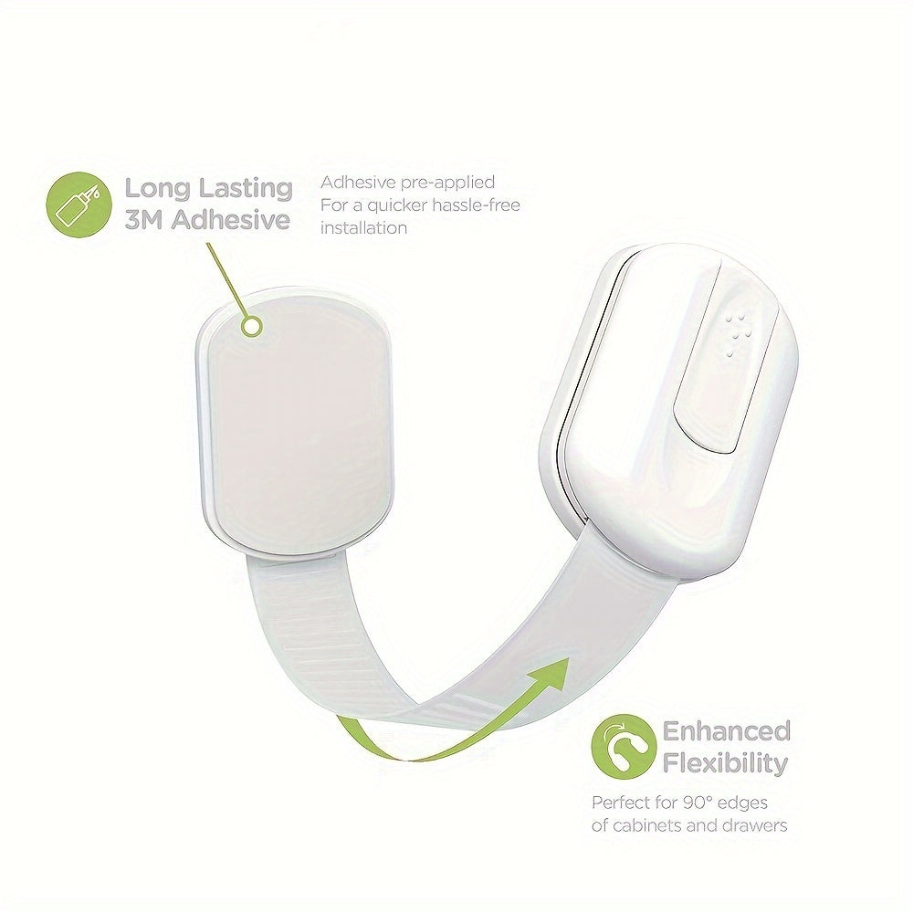 Child Safety Lock for Cabinets and Drawers with 3M Adhesive No Screws Needed