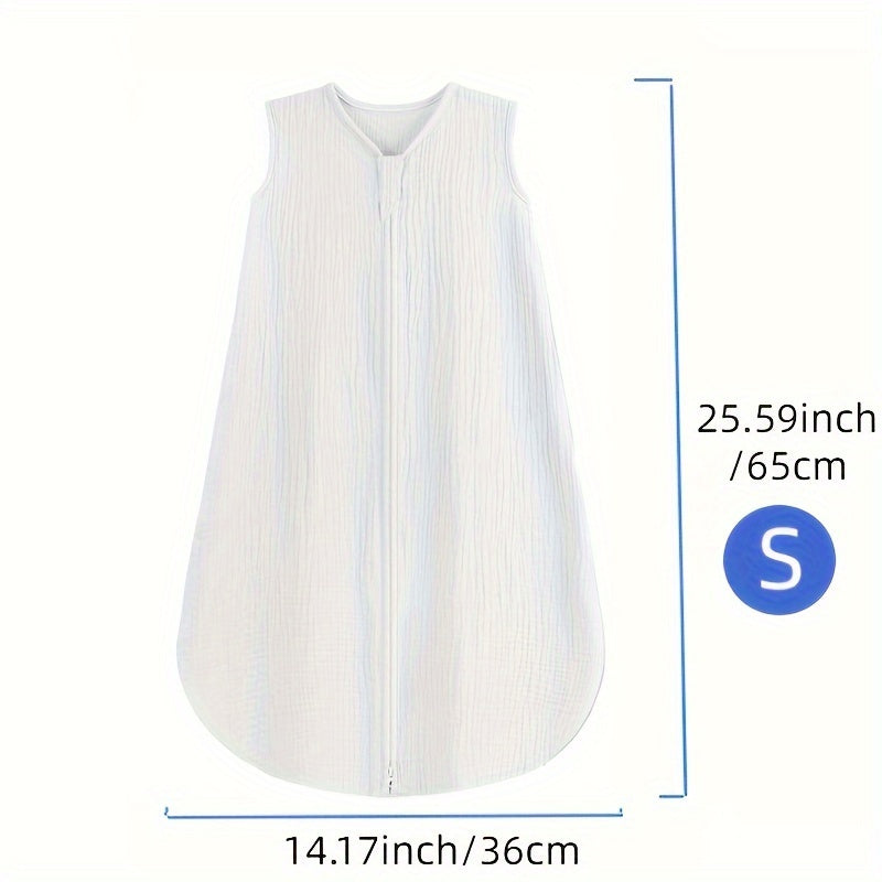 Baby Sleeping Bag for Infants 0-18 Months Cotton Muslin with 2-Way Zipper