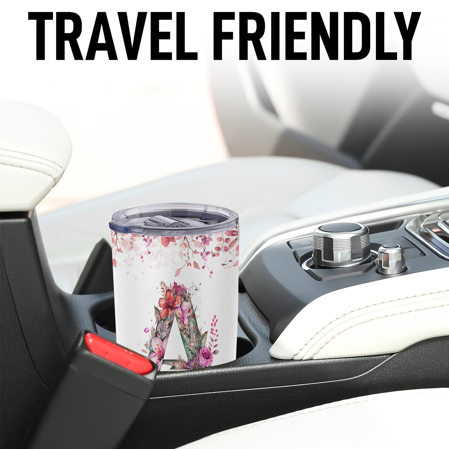 Shaxsiylashtirilgan Ism va Gul Dizayni bilan 20oz Izolyatsiyalangan Rostdan Oltin Terilgan Qattiq Po'latdan Tumbler